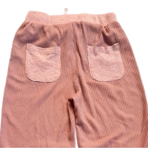POL ~ Two-Toned Pink Waffle Design Drawstring Pants w/Back Pockets size S - Picture 8 of 9